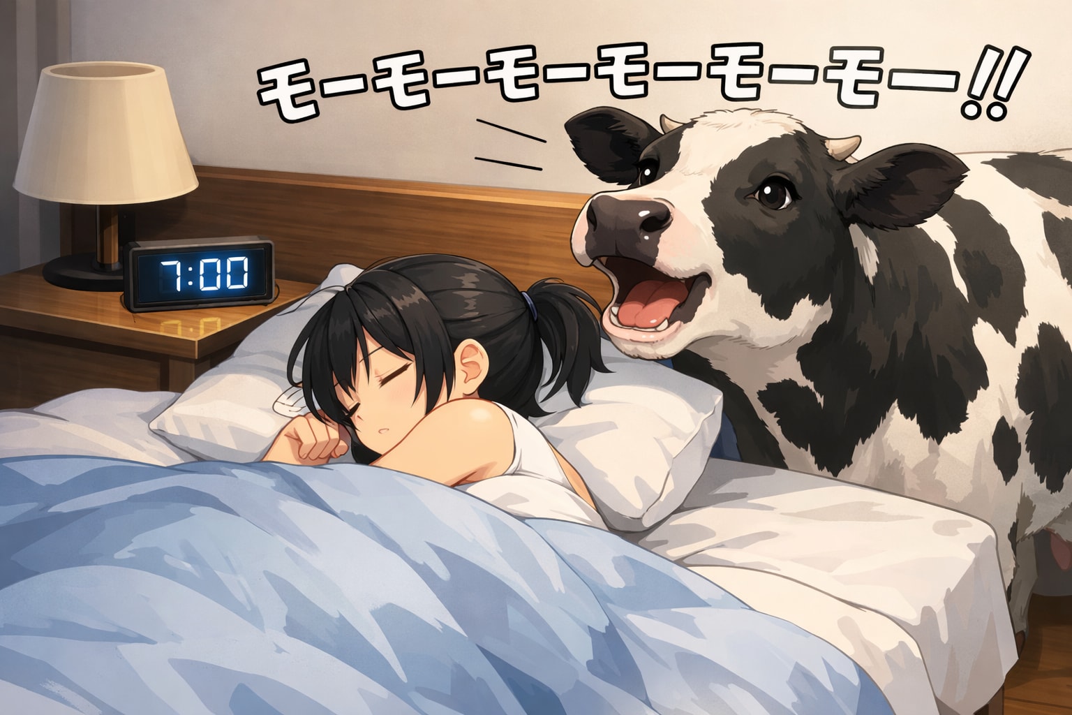 ⏰応援モーニングコール４ | の人気AIイラスト・グラビア