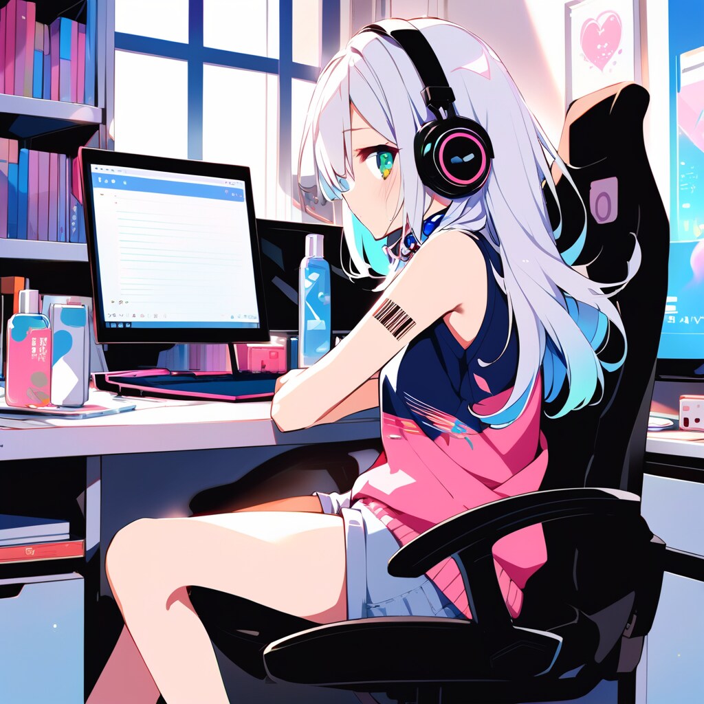 銀髪緑眼 | の人気AIイラスト・グラビア