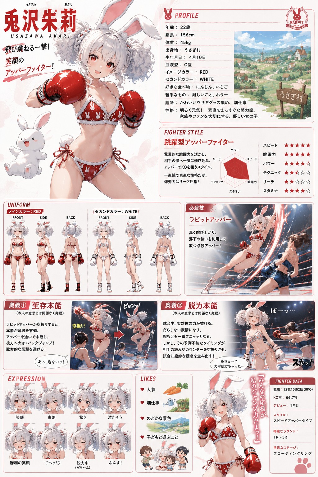 ビキニボクサーのキャラクターシート