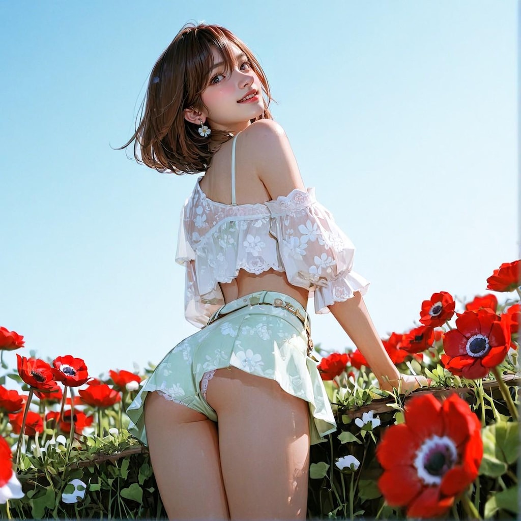 Japanese Anemone flower Girl