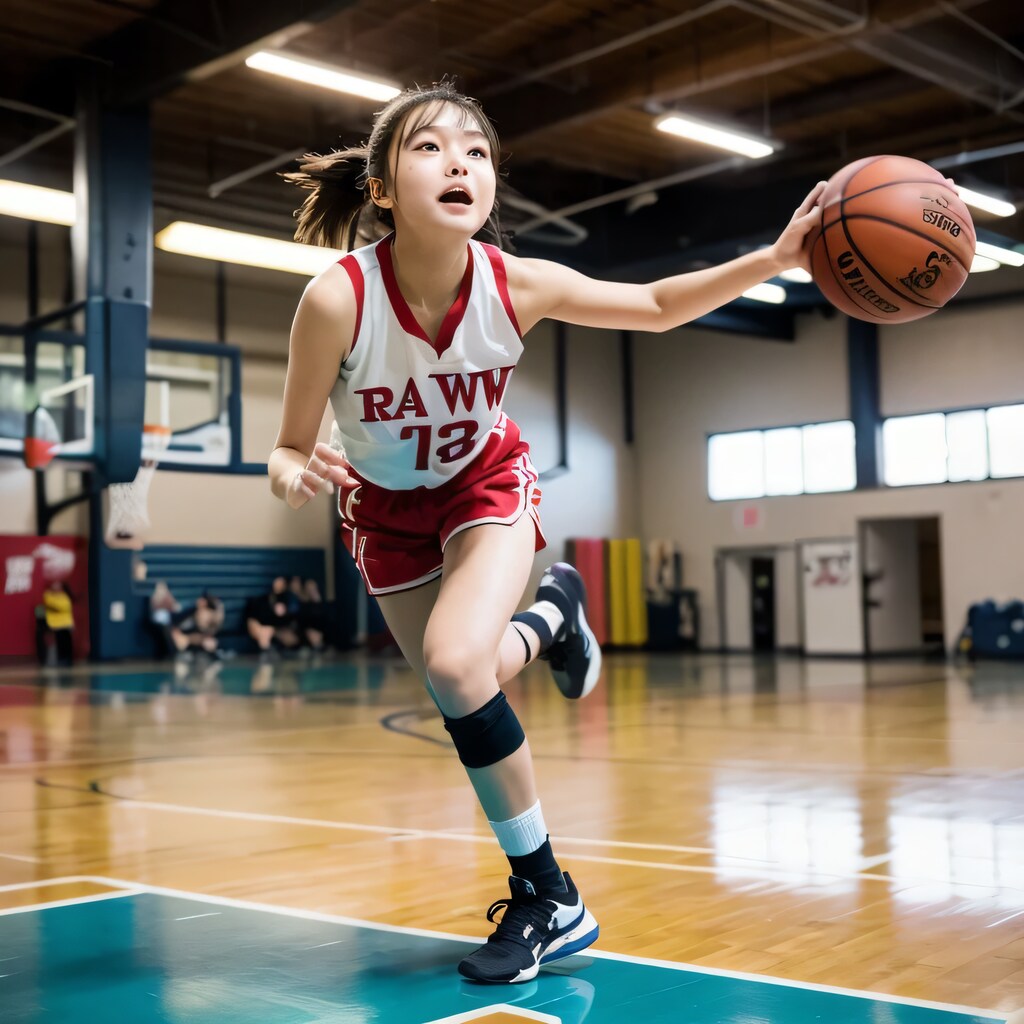 黒髪ポニテでユニフォームの美女３３