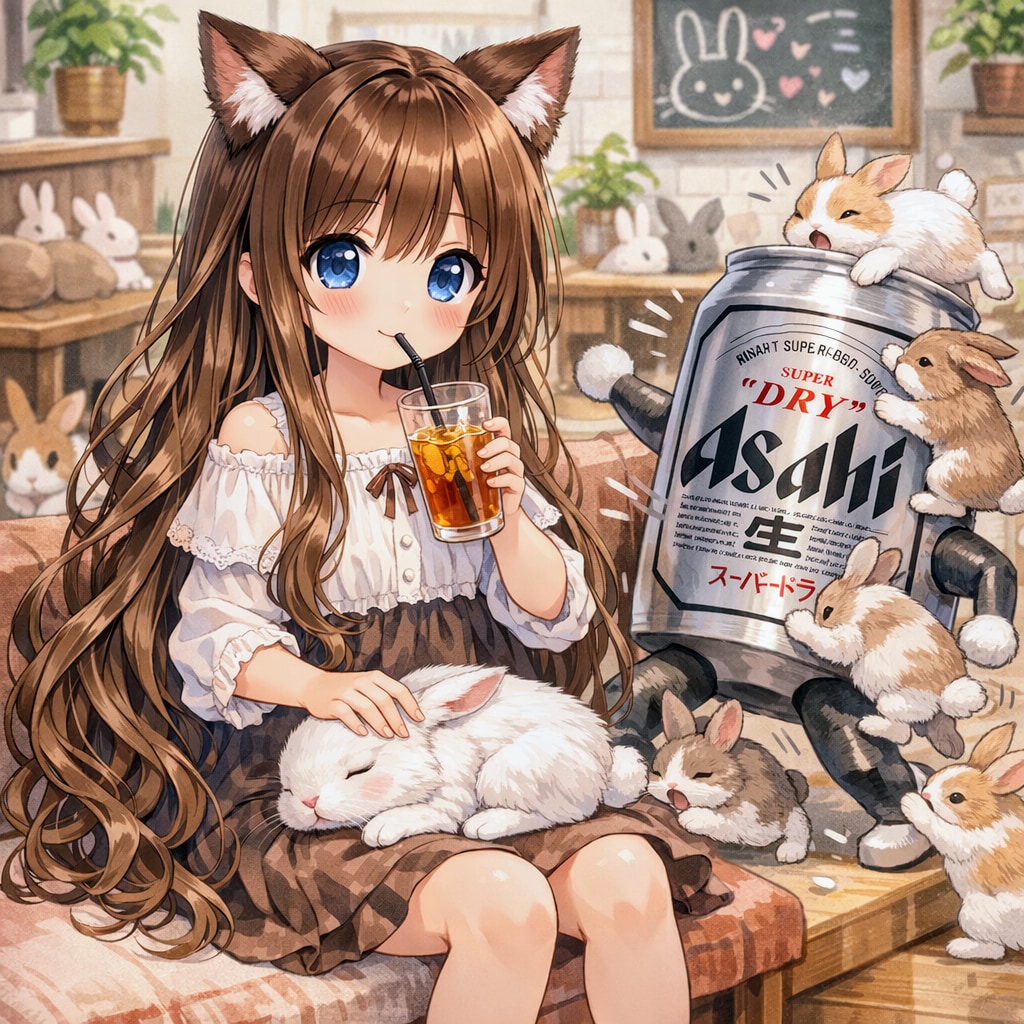うさぎカフェの小さな女の子
