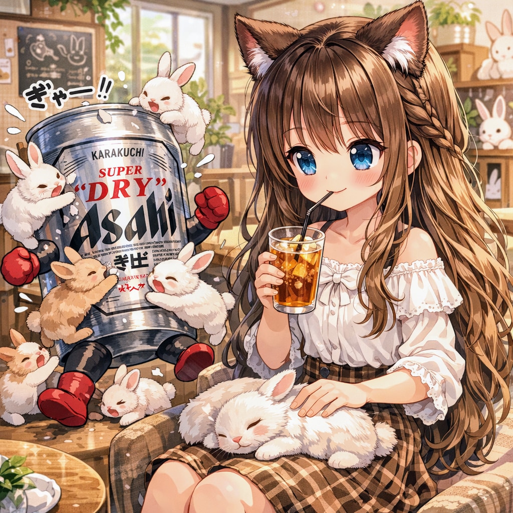 うさぎカフェの小さな女の子