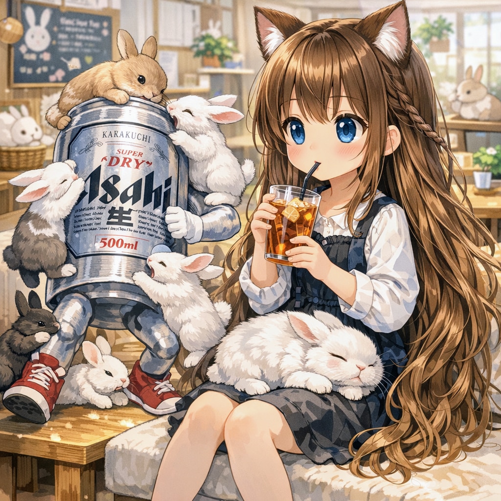 うさぎカフェの小さな女の子