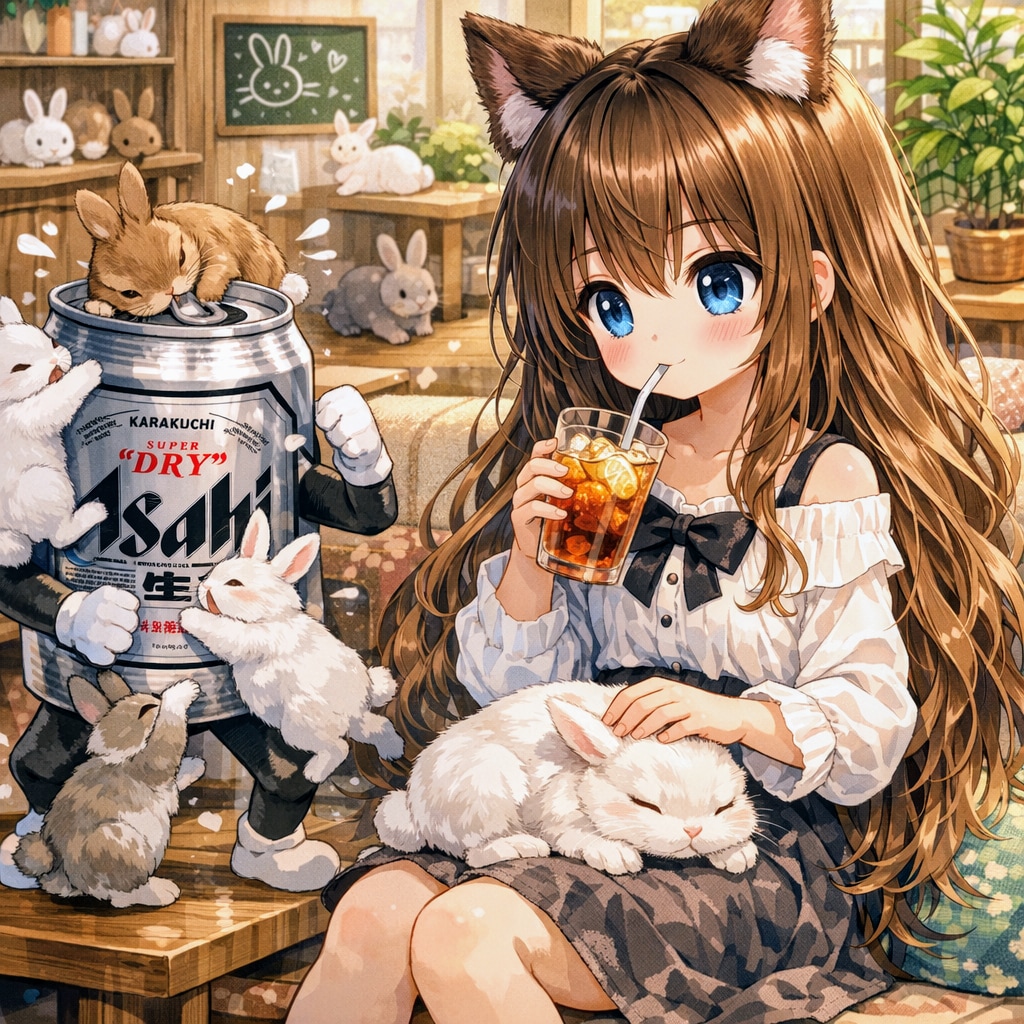 うさぎカフェの小さな女の子