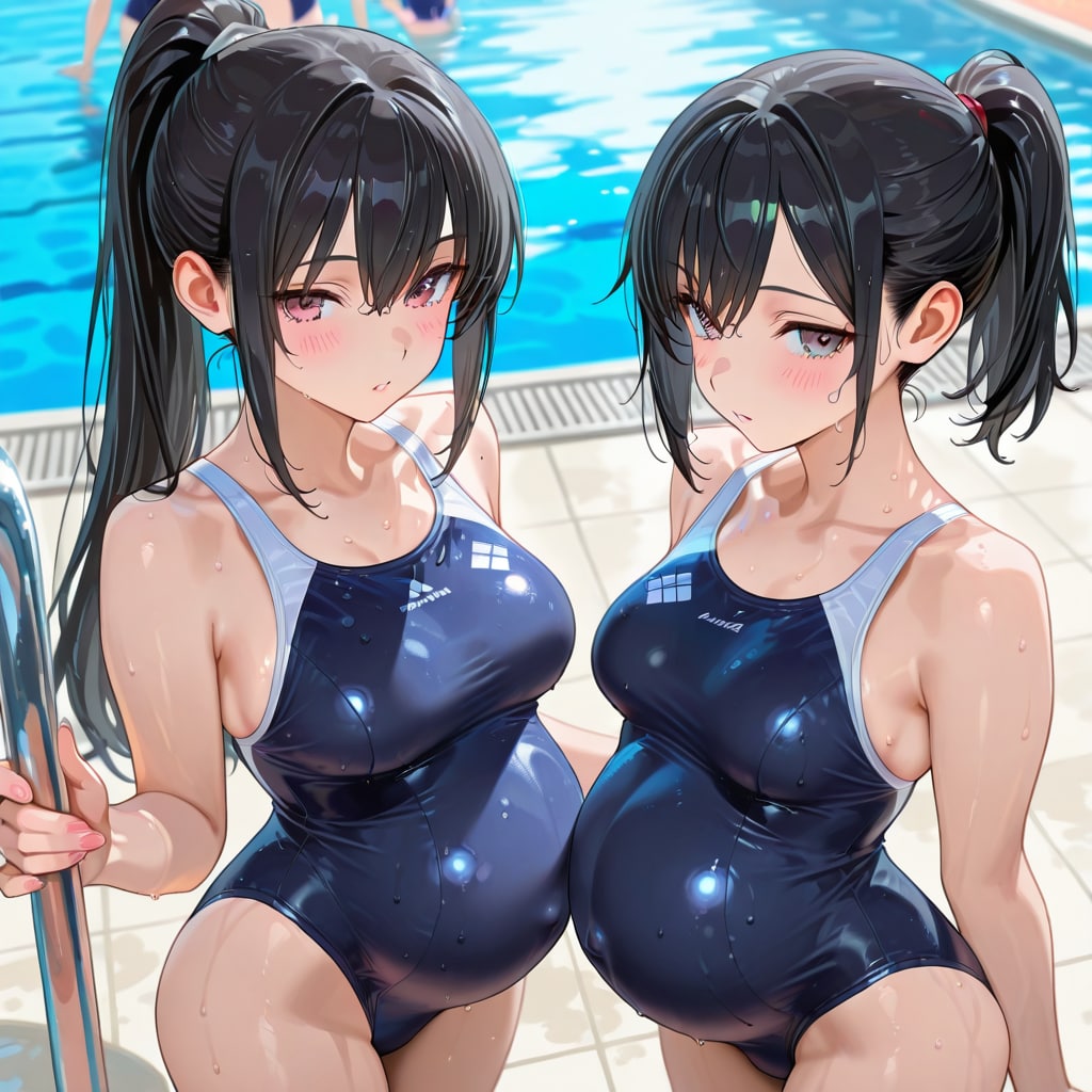 部活・サークル勧誘（ボテ腹水泳部）