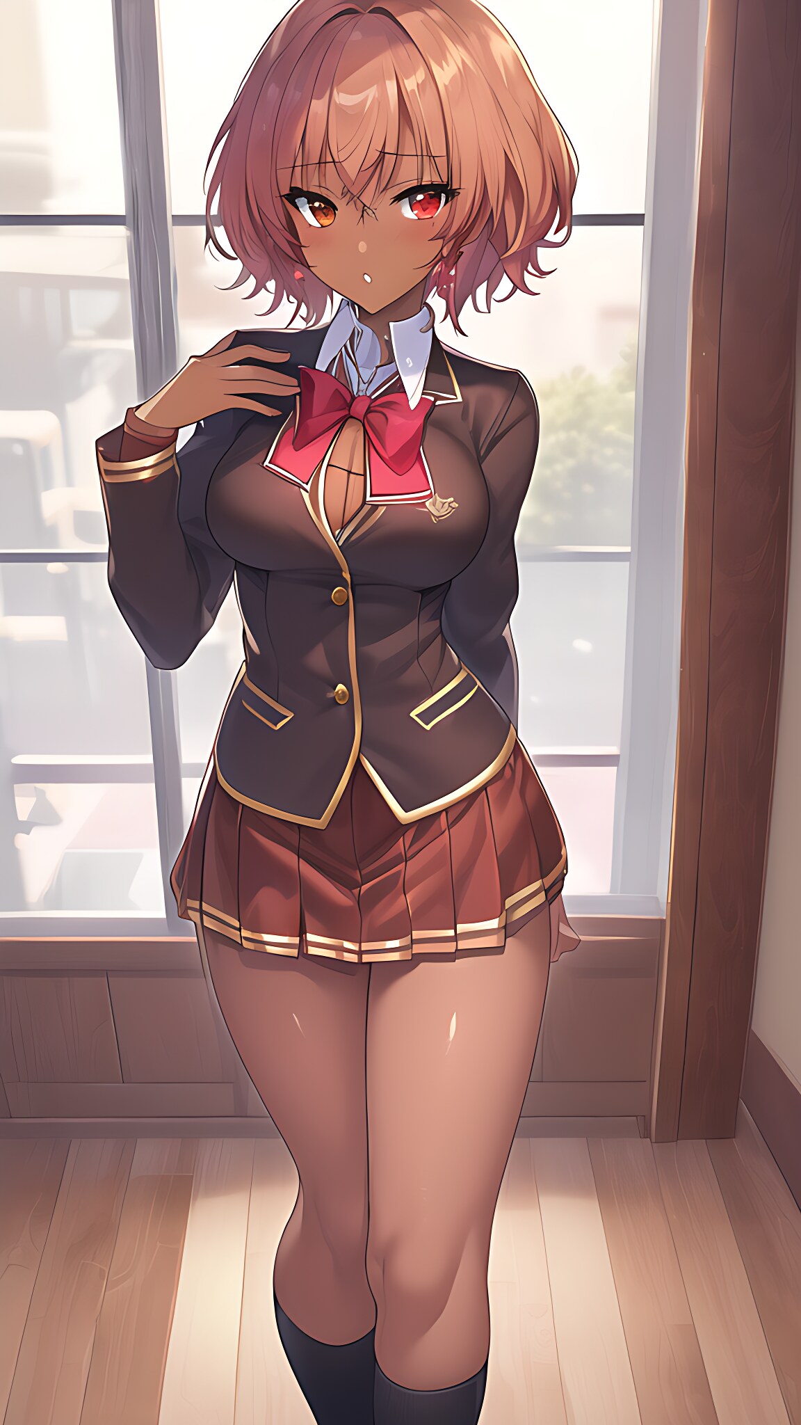 褐色JK（女子高生）19