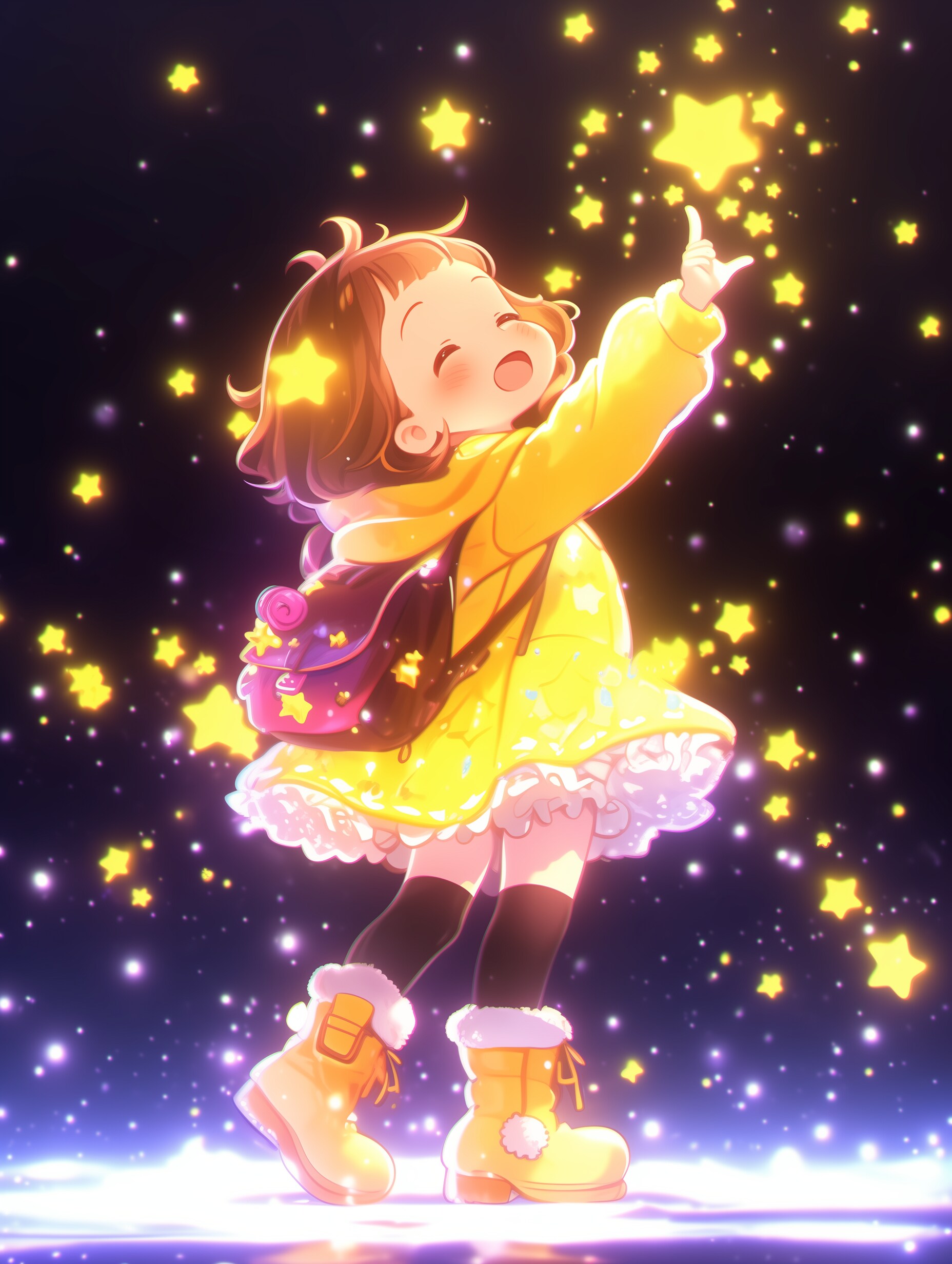 お星さまと仲良し