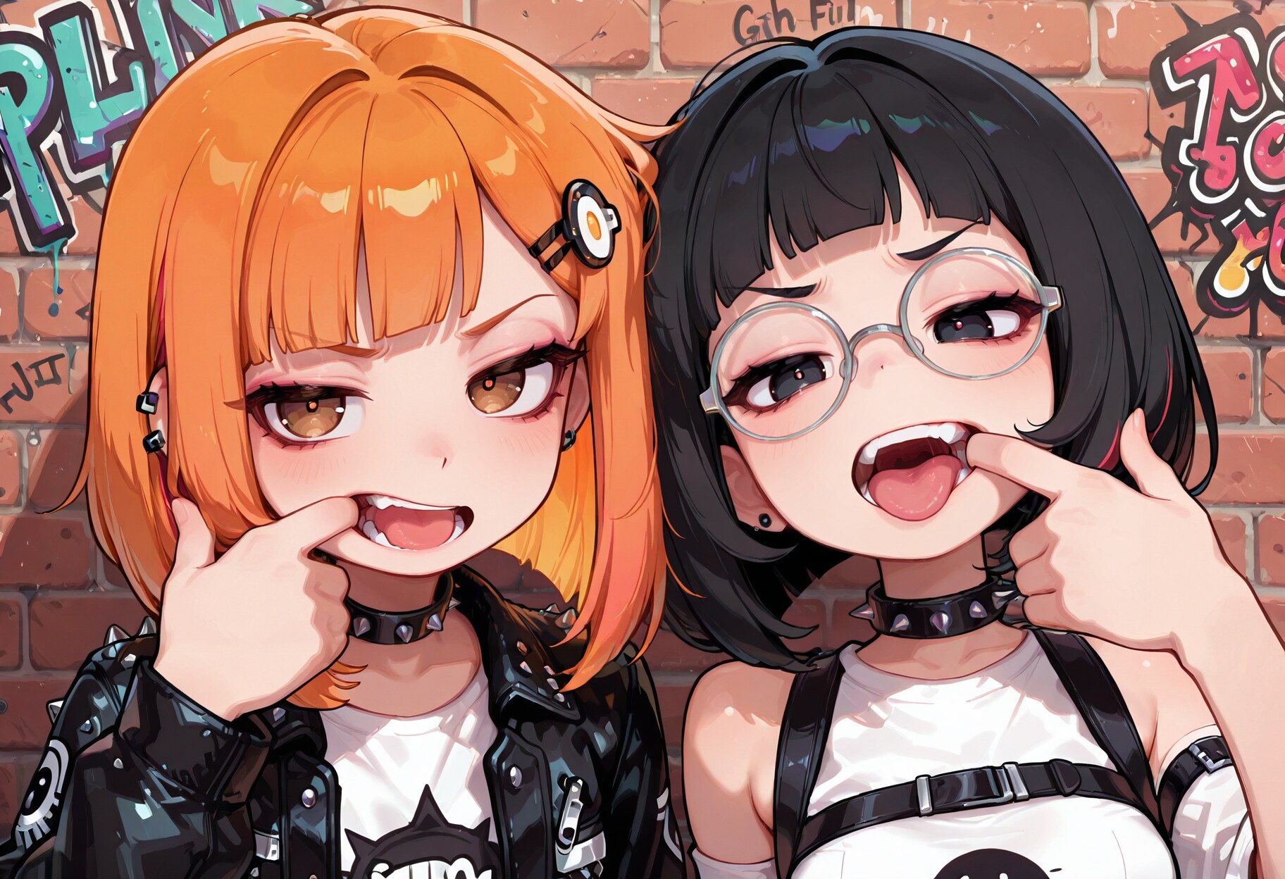 パンクな二人。 | の人気AIイラスト・グラビア