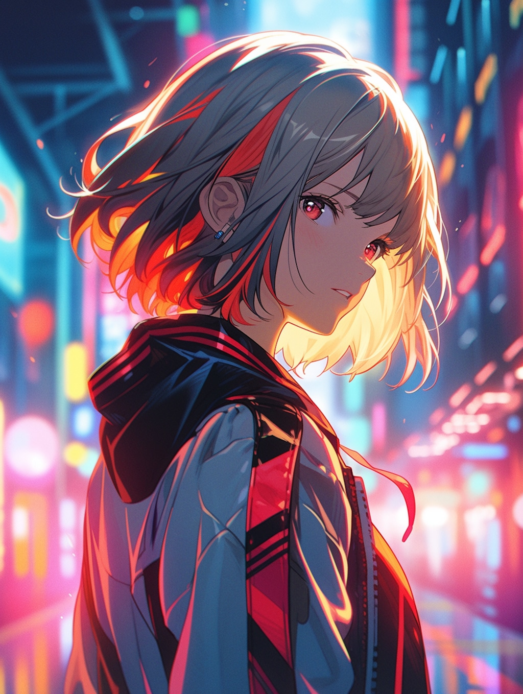 サイバーパンクの女の子 cyber punk girl