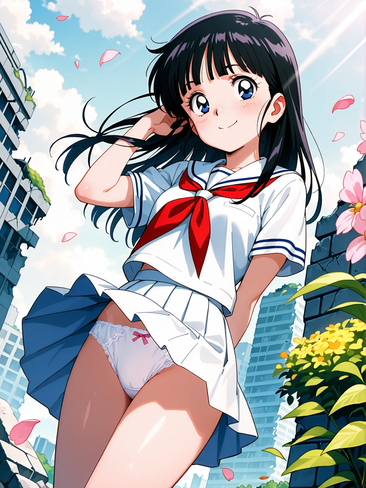 セーラー服の少女【パンチラ】