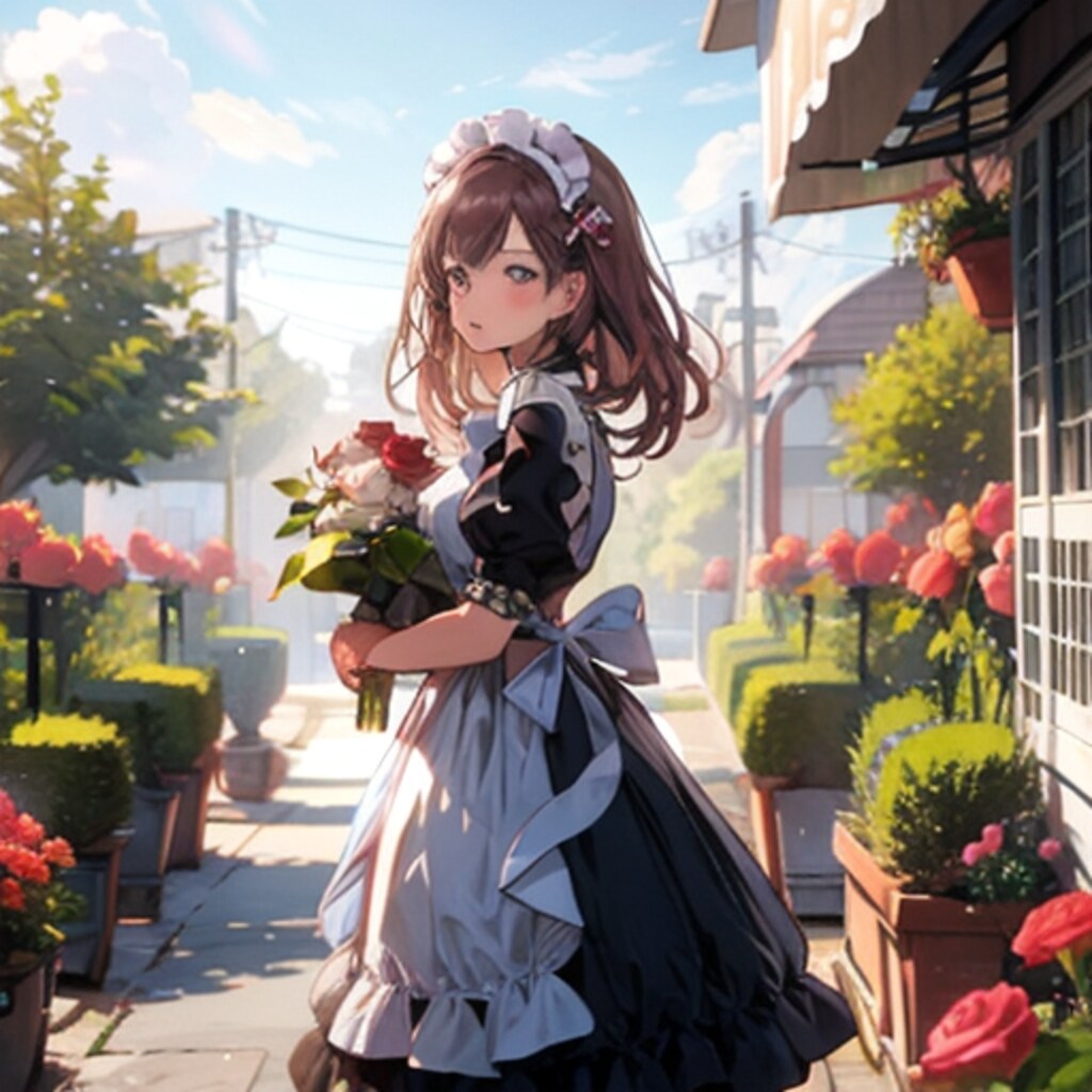 薔薇園のメイドさん250702