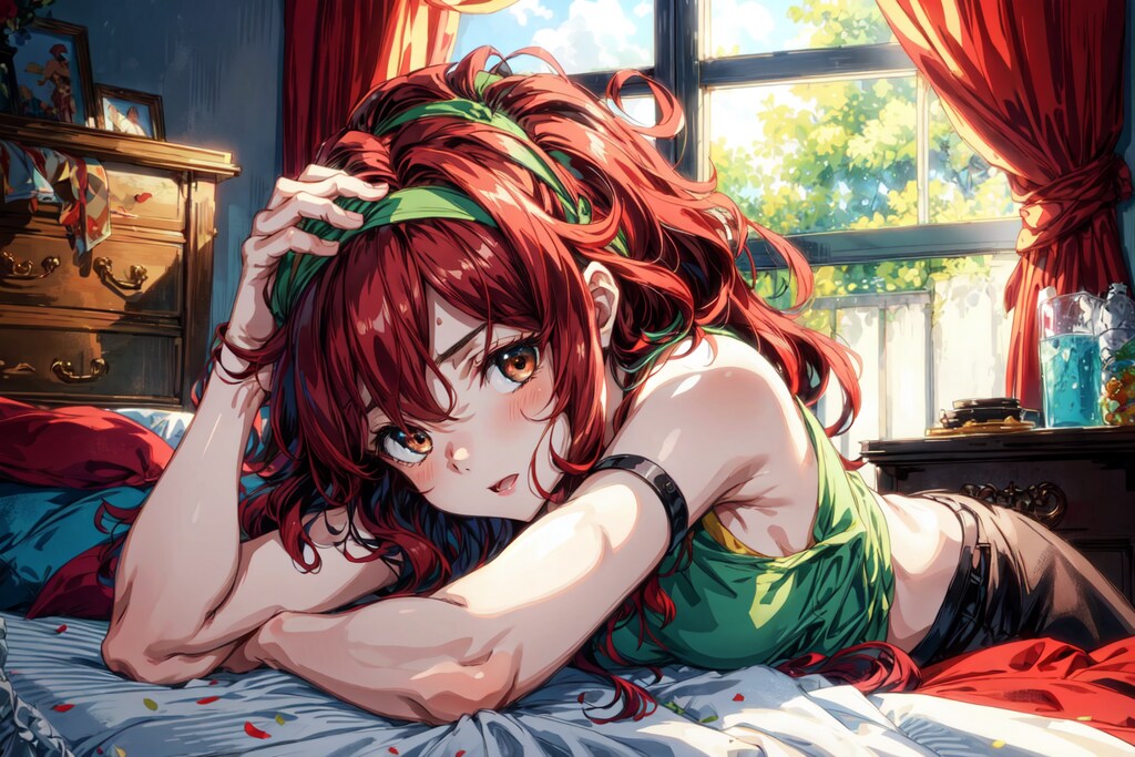 朝起きた時から暑すぎる時の絵