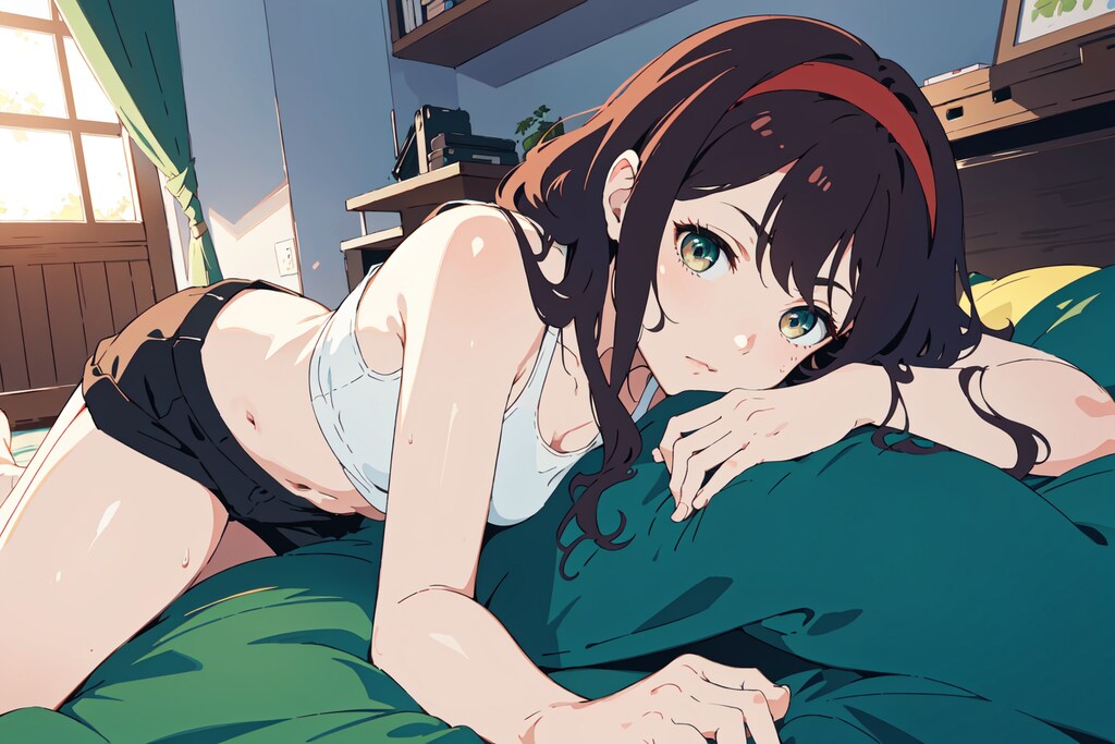 朝起きた時から暑すぎる時の絵
