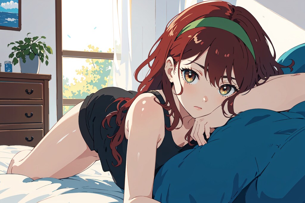朝起きた時から暑すぎる時の絵