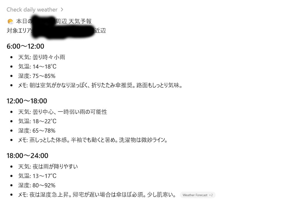 毎日の天気予報漫画