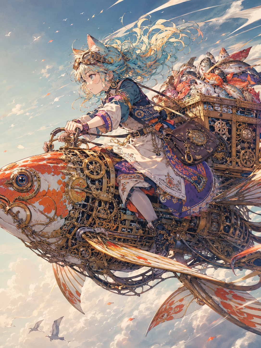 空の市場の魚屋さん