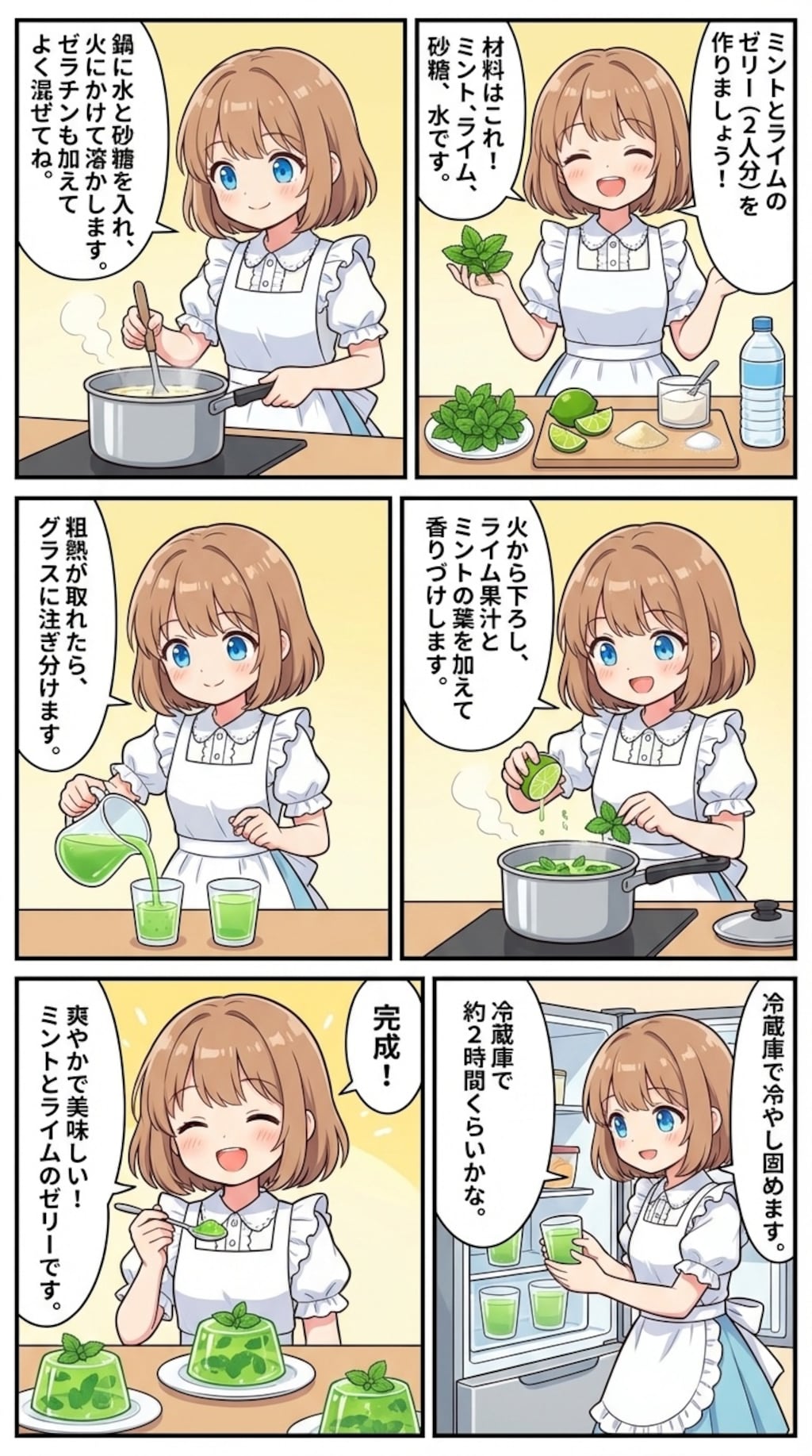 ミントとライムのゼリー