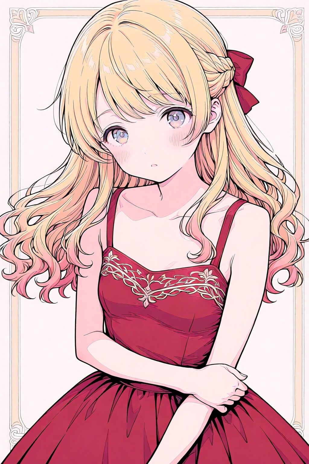 瀟洒なドレスのお嬢様