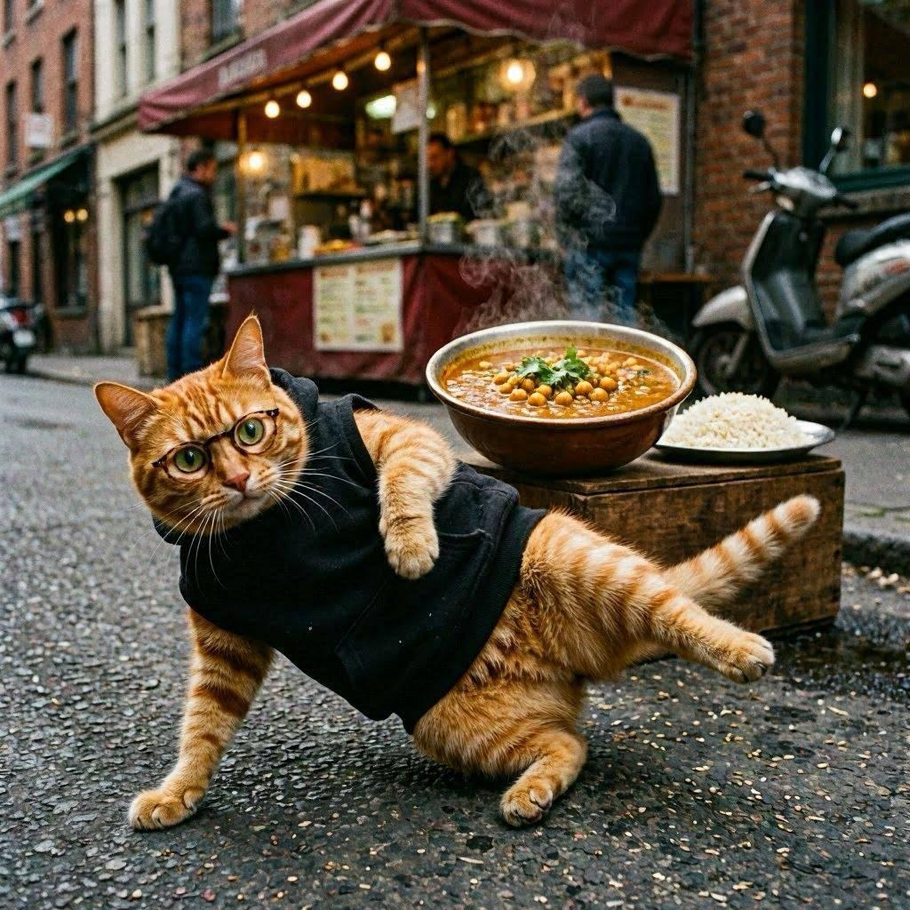 カレーと眼鏡と猫