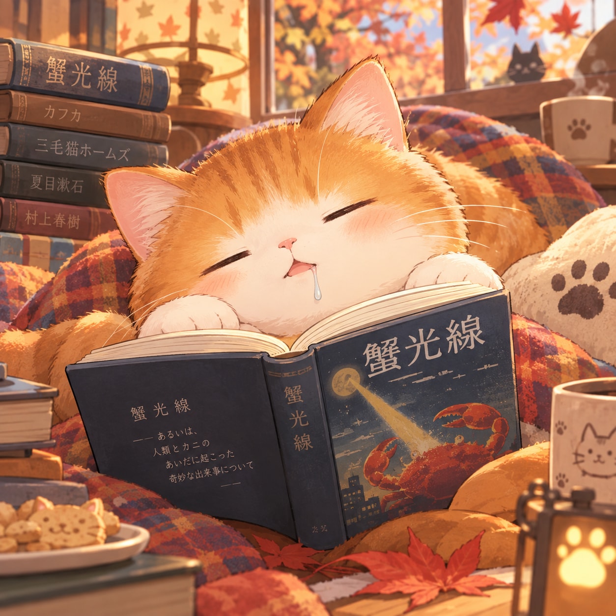 ねこさま、読書の秋📚 | の人気AIイラスト・グラビア