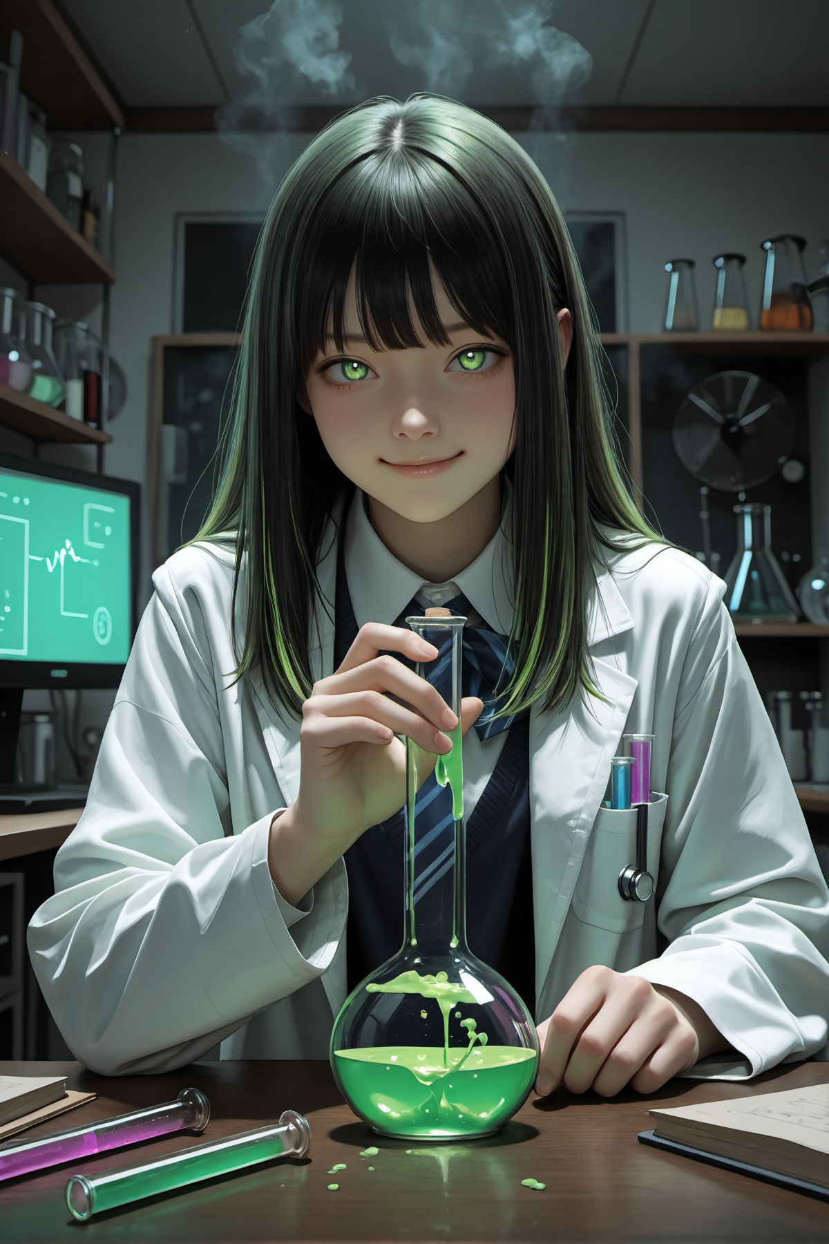 光る棒の研究開発 | の人気AIイラスト・グラビア