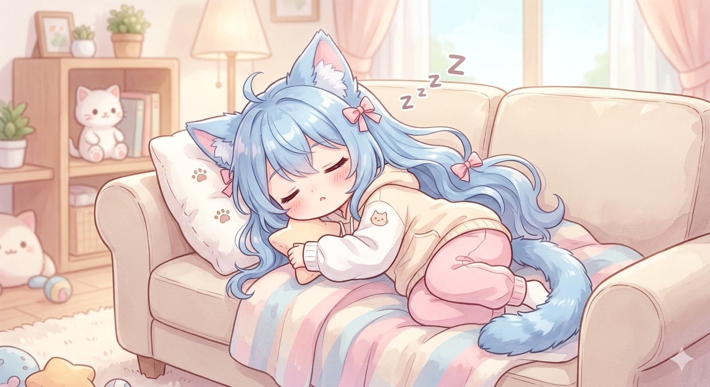 お昼寝中 | の人気AIイラスト・グラビア