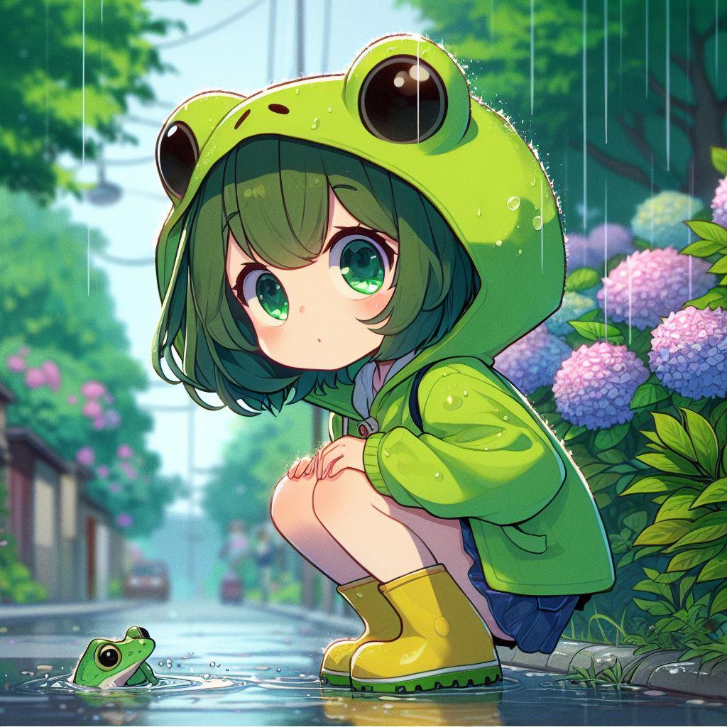 アマガエルの擬人化🐸