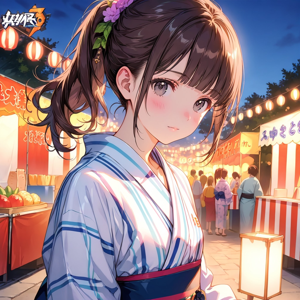 夏祭りの夜に藍乃雫ちゃん撮影会
