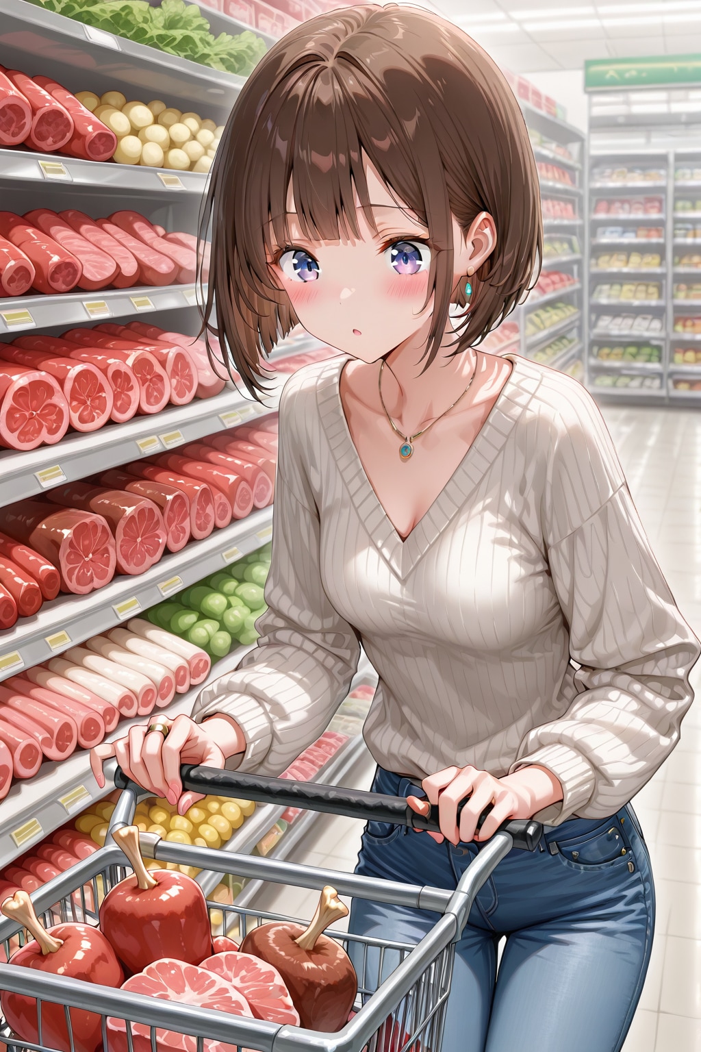 お買い物 | の人気AIイラスト・グラビア