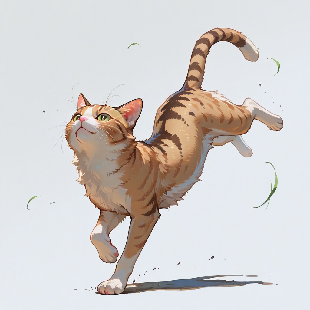着地する猫ちゃん