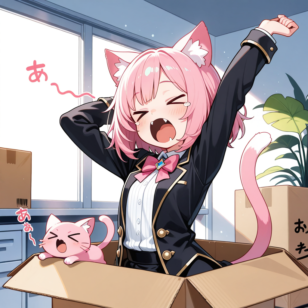 お目覚めねこちゃん