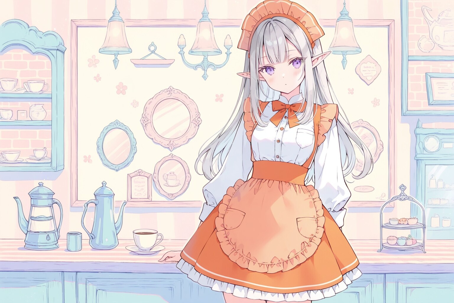 cafe | の人気AIイラスト・グラビア