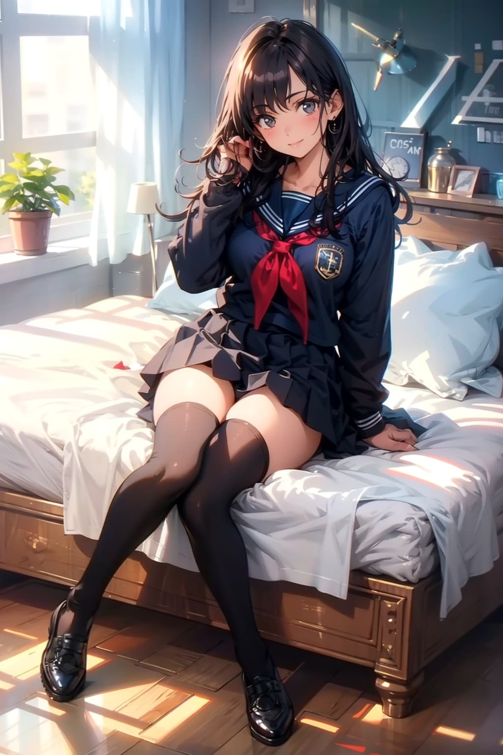 ニーハイ（thigh high socks）ではV4B（後半3枚）は少し判断ミス | の人気AIイラスト・グラビア