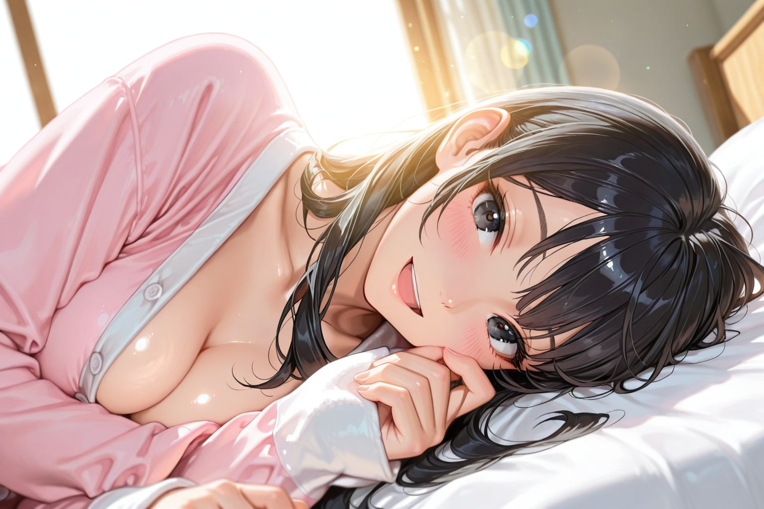 「おっはよっ♡」