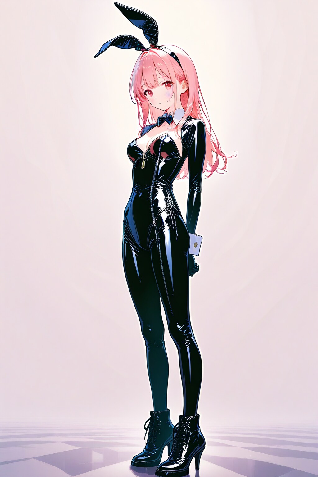 ラテックスのバニースーツ