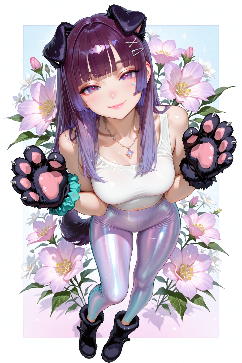 1111(ワン×4)投稿記念作品を絵梨奈ちゃんで生成しました❤️