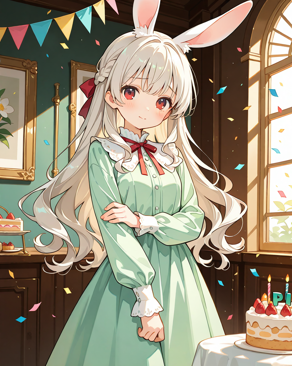 うちのうさぎちゃんが、いわしまんさんちのエリアーヌさんの誕生日のお祝いをしたいそうなのですが・・。😅