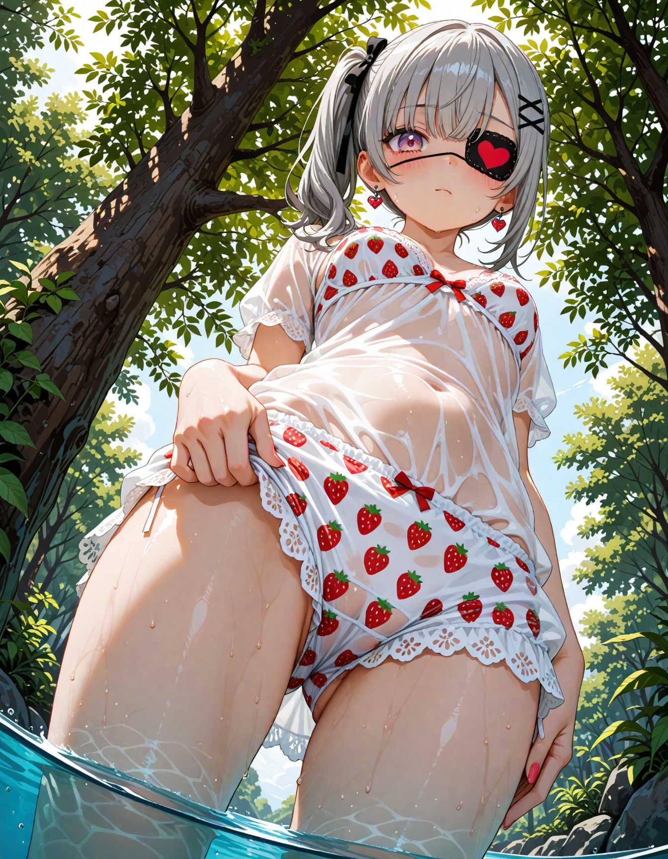 水着だから濡れても平気だし
