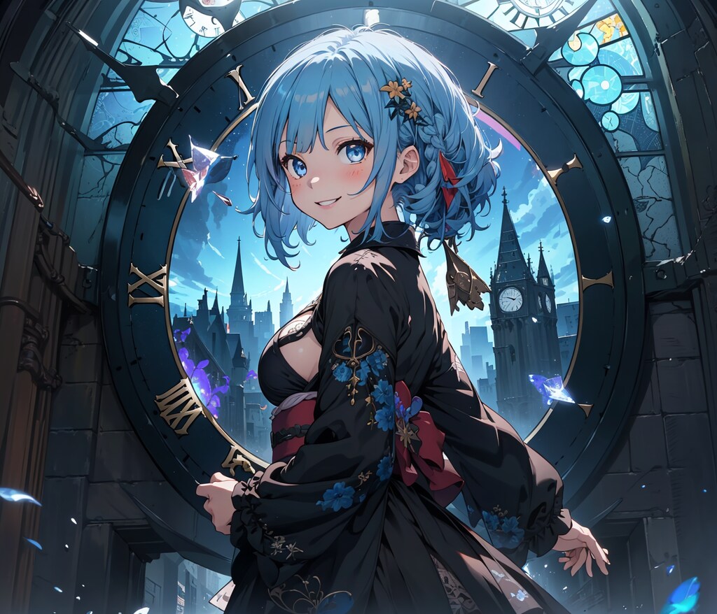 ステンドガラス＆時計