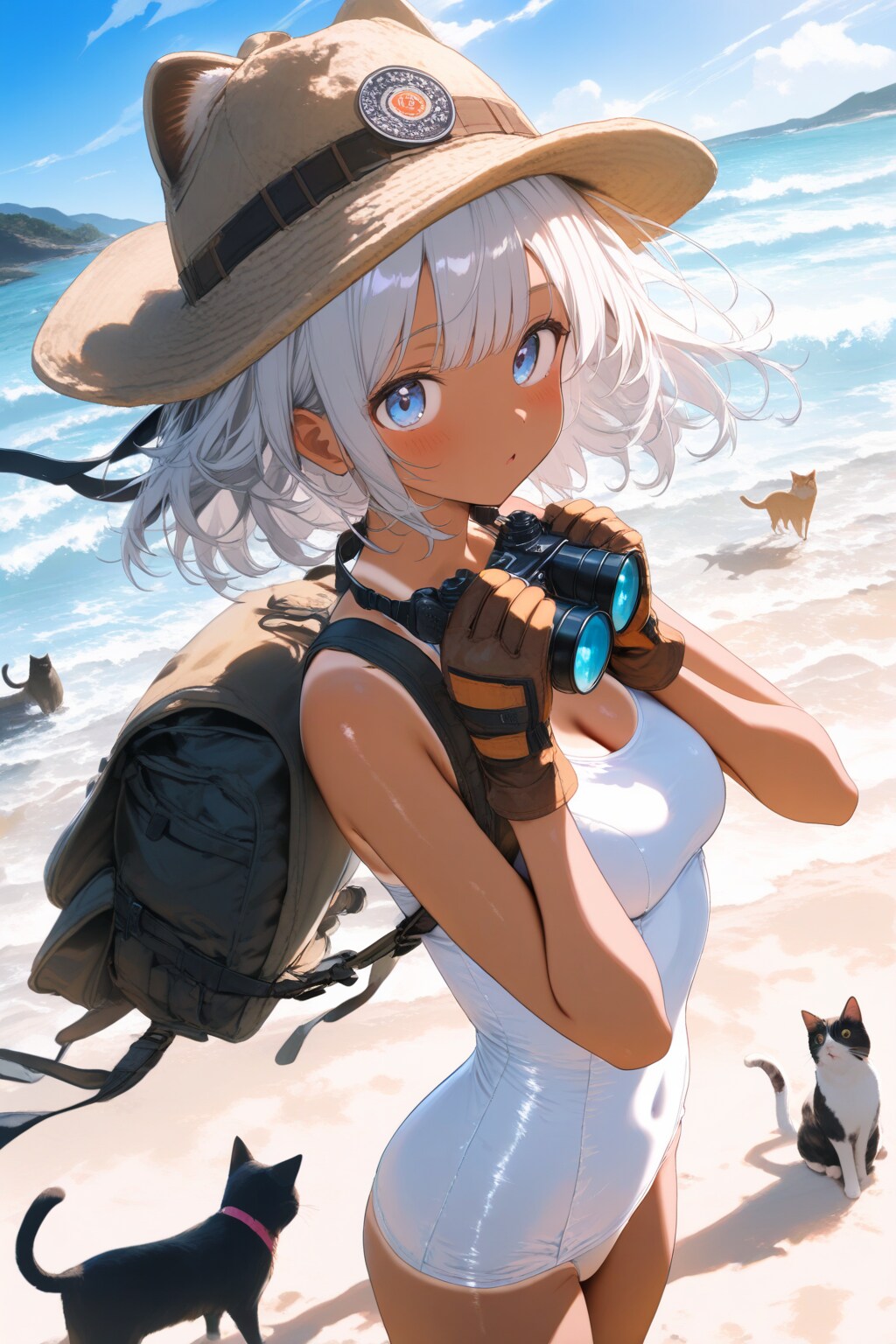 スク水探検隊、日焼けしちゃう