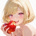朝、りんごを齧る 2枚目