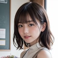花束をもらう女性 2枚目