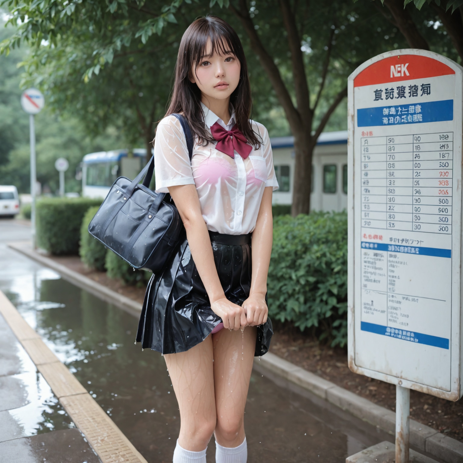 びしょ濡れ❤JK