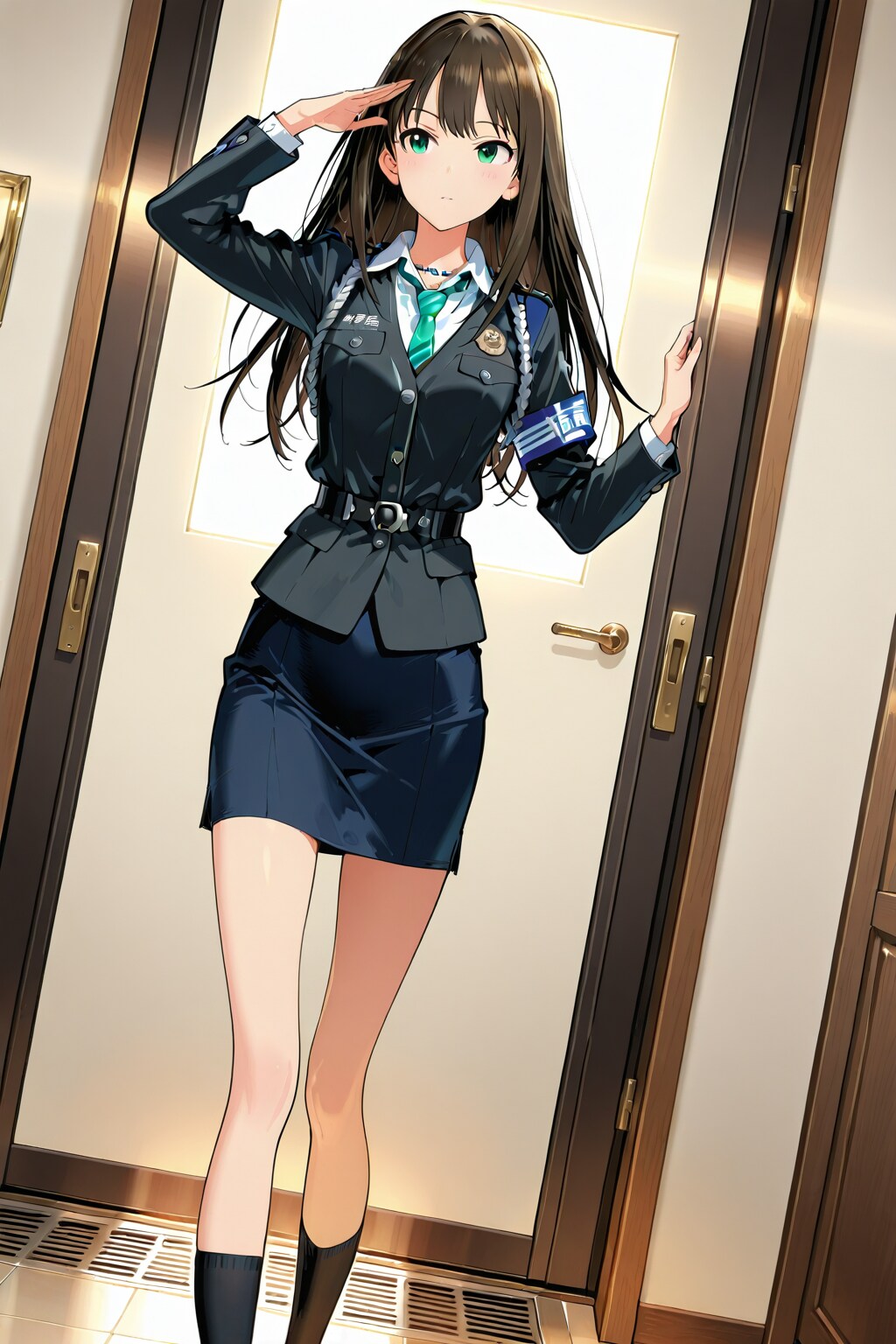 【コスプレ】敬礼する渋谷凛　ー警察官企画参加ー