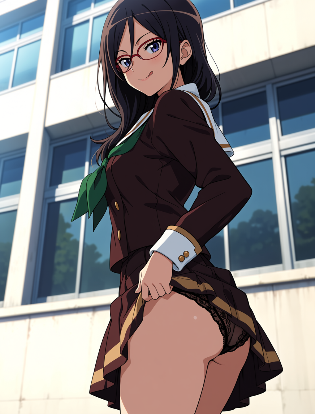 あすか先輩のチラリ