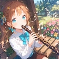 公園のクラリネット少女 3枚目