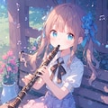 公園のクラリネット少女 4枚目