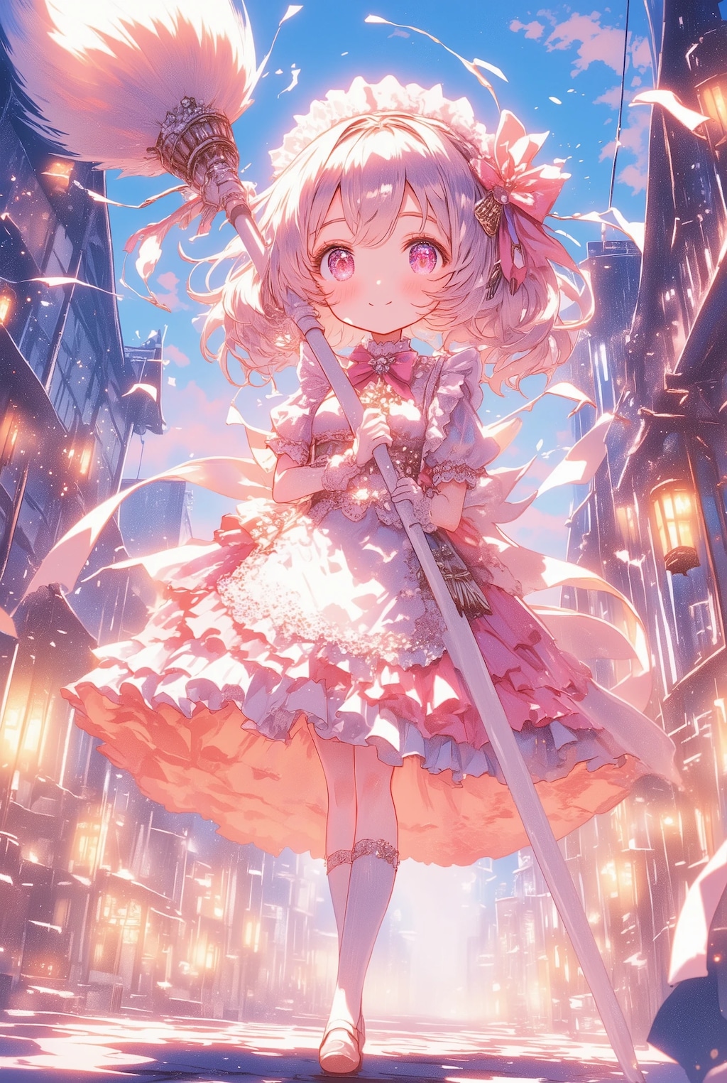 フリフリちゃんとおっきなほうき