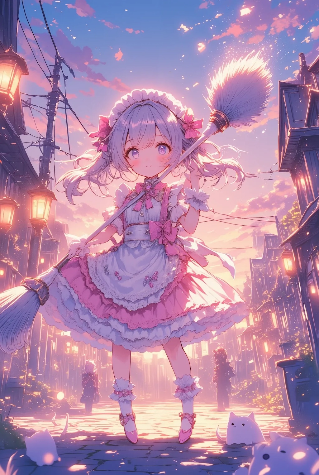 フリフリちゃんとおっきなほうき